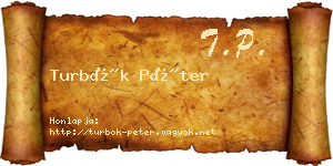 Turbók Péter névjegykártya