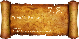 Turbók Péter névjegykártya